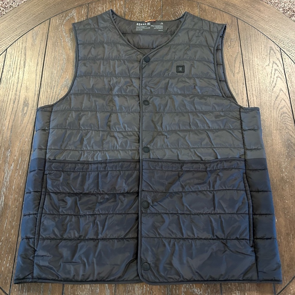 Roark Men's Chopper Vest in Charcoal Black Color-way Size M